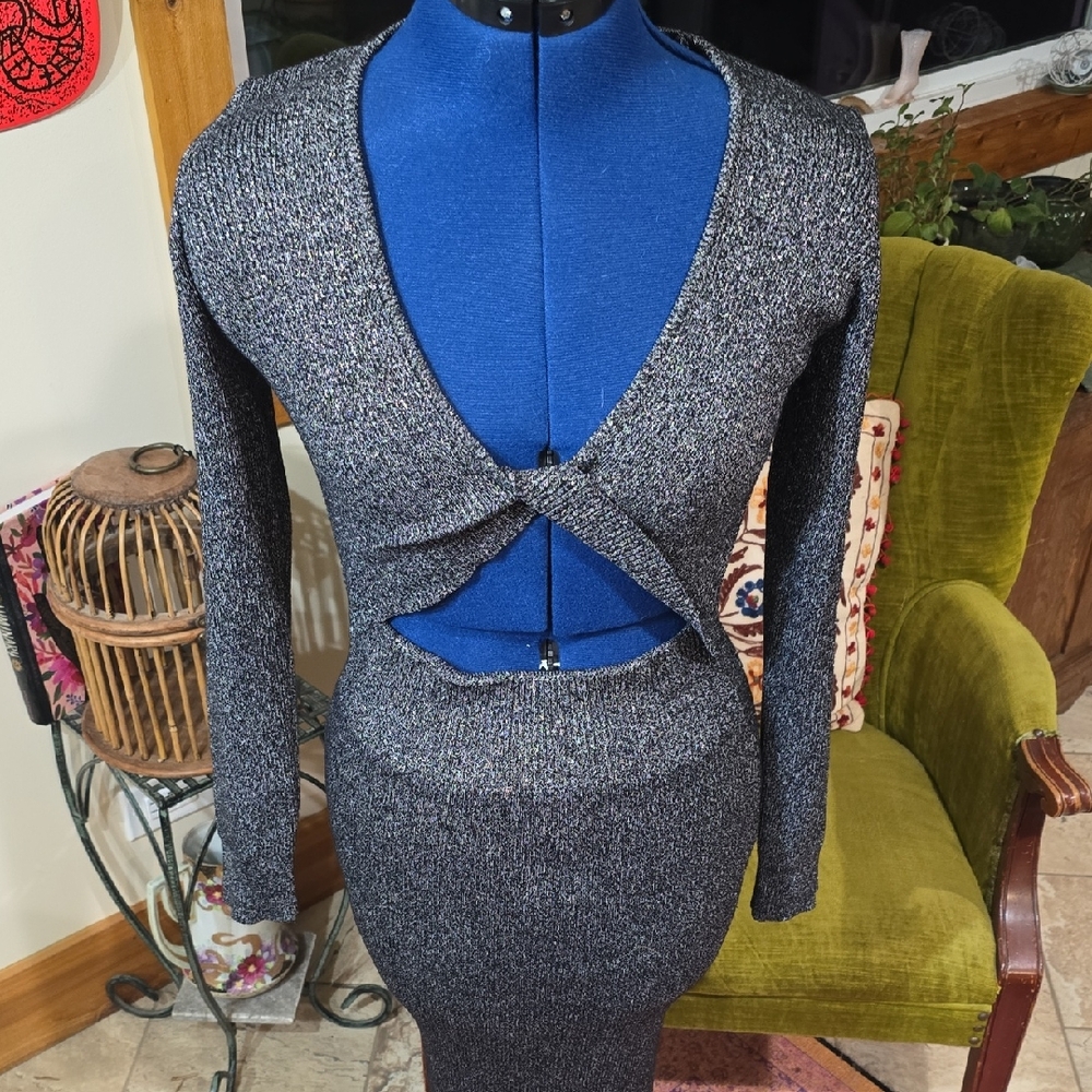 House of Harlow 1960 Blue Velvet Dress